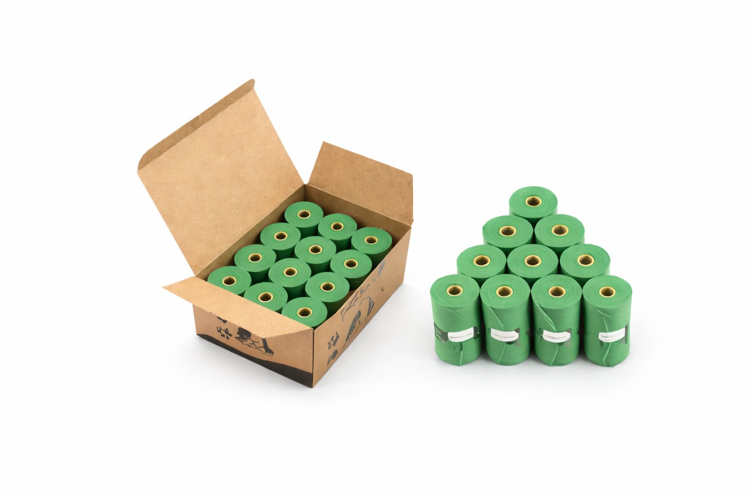 Plain HDPE LDPE dog poop bag rolls